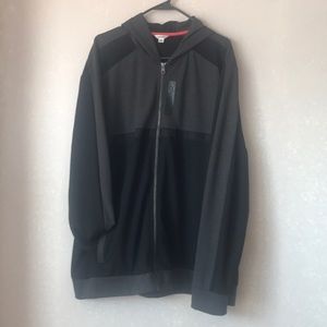 Calvin Klein Zip Up Hoodie Black Gray XXL 2XL